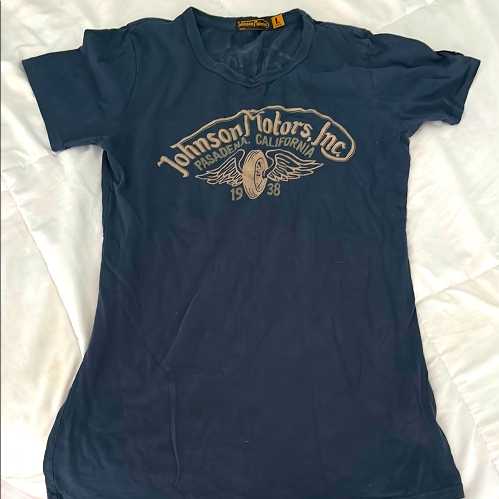 Johnson Motors Inc. Blue T-Shirt